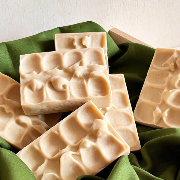 Sattvic Coconut Milk and Green Gram Beans Cold Process Exfoliating Soap (100 g) | Verified Sustainable Body Soap on Brown Living™