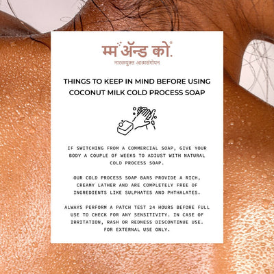 Saumyaa Coconut Milk Cold Process Soap (Rose + Orange Lentils) – Body Soap on Brown Living™. SKU: CB03. Img 4.