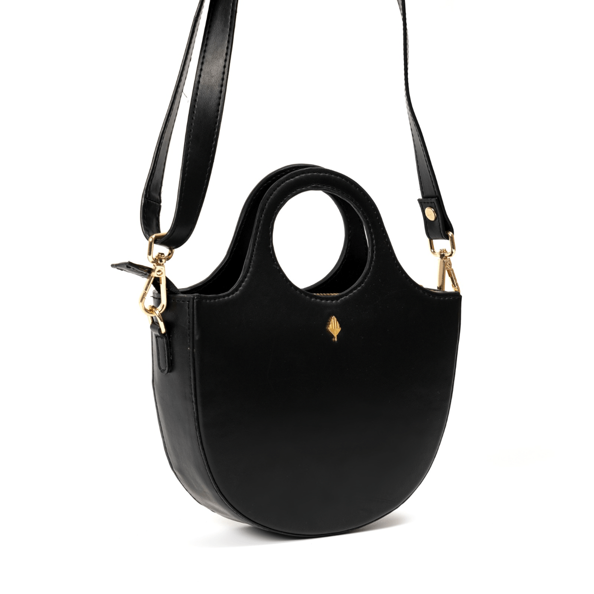 Savannah Vegan Leather Sling - Black – Sling Bag by Green Hermitage available on Brown Living™. . SKU: MSGH2025 - 2002. Img 2.