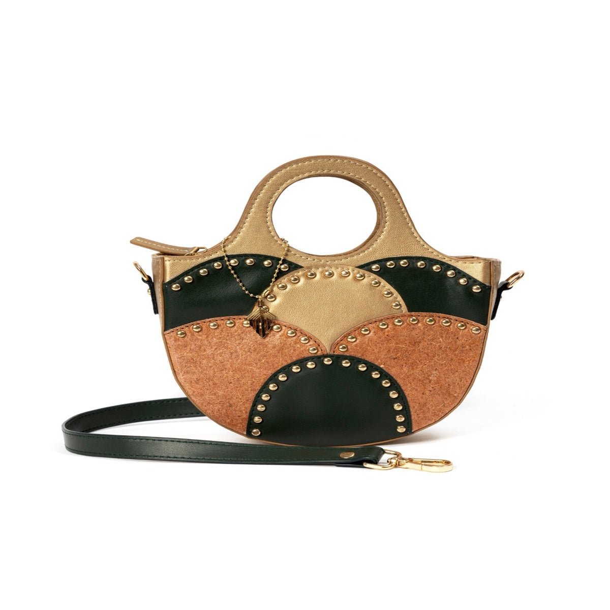 Savannah Vegan Leather Sling - Gold – Sling Bag by Green Hermitage available on Brown Living™. . SKU: MSGH2025 - 2001. Img 5.