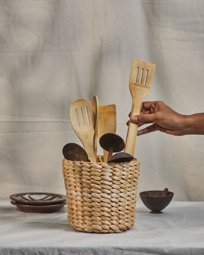 Savi - Multi-Utility Banana Fiber Basket – Baskets & Boxes on Brown Living™. SKU: S-011. Img 5.