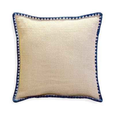 Scallop Coastal Cushion Cover | Handmade Decorative Cushion Cover – Pillow on Brown Living™. SKU: ULCC013. Img 3.