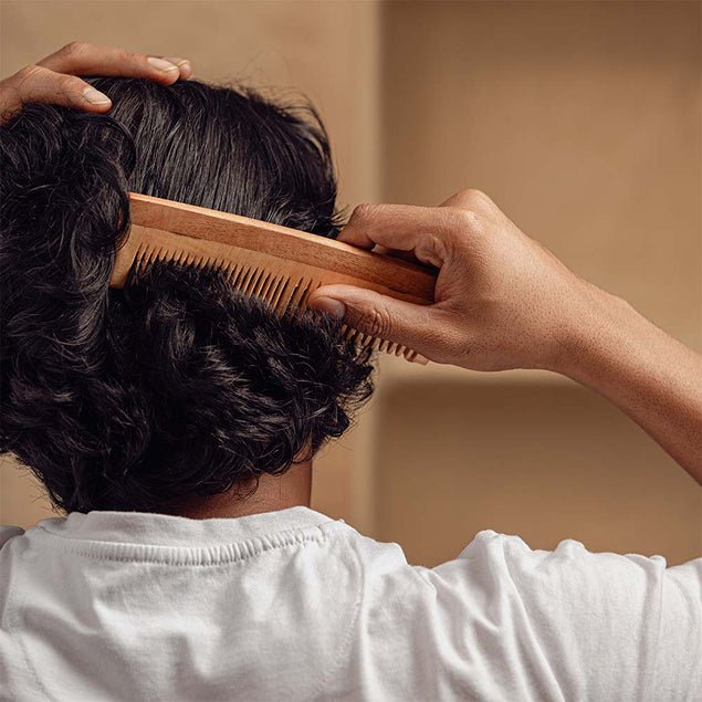 Scalp Kneads | Handmade Bamboo Neem Wood Comb Without Handle (1 pc) | Verified Sustainable Hair Comb on Brown Living™