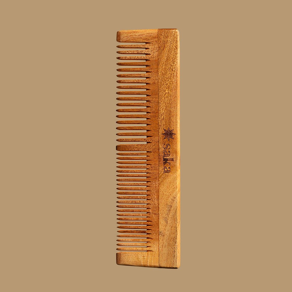 Scalp Kneads | Handmade Bamboo Neem Wood Comb Without Handle (1 pc) | Verified Sustainable by Brown Living™