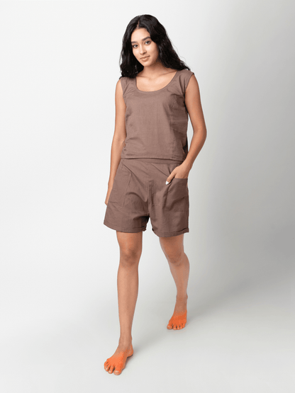 Scoop - Round Neck Sleeveless Top – Womens Top on Brown Living™. SKU: pH301. Img 9.