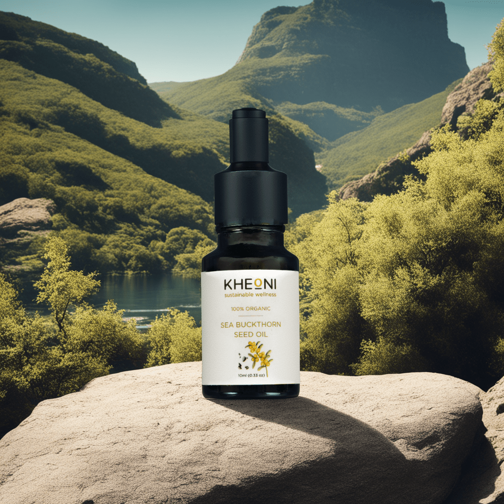 Sea Buckthorn Seed Oil | Natural Face Oil for Skin Nourishment – Face Serum on Brown Living™. SKU: KHSBSO-01. Img 4.