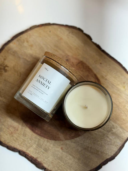 Sea Salt Scented | Social Anxiety Soy Wax Candle – Candles & Fragrances on Brown Living™. SKU: SS-03. Img 1.