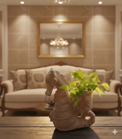 Seashell Seahorse Earthen Planter – Pots & Planters on Brown Living™. SKU: 1000000027. Img 6.