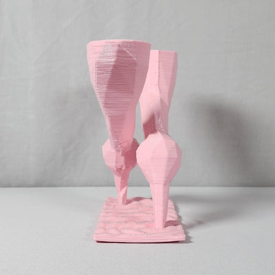 Secluded Flamboyance Plant - Based Pastel Pink Sculpture – Home Decor on Brown Living™. SKU: SEFLEDPLPPA103. Img 3.