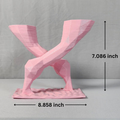 Secluded Flamboyance Plant - Based Pastel Pink Sculpture – Home Decor on Brown Living™. SKU: SEFLEDPLPPA103. Img 5.