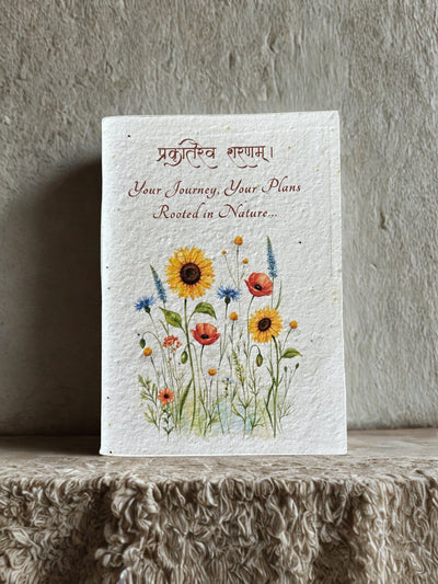 Seed Paper Ruled Notebook Pack of 5 | Recycled Paper Eco Friendly Book – Notebooks & Notepads on Brown Living™. SKU: PLN-NPD-6223. Img 2.