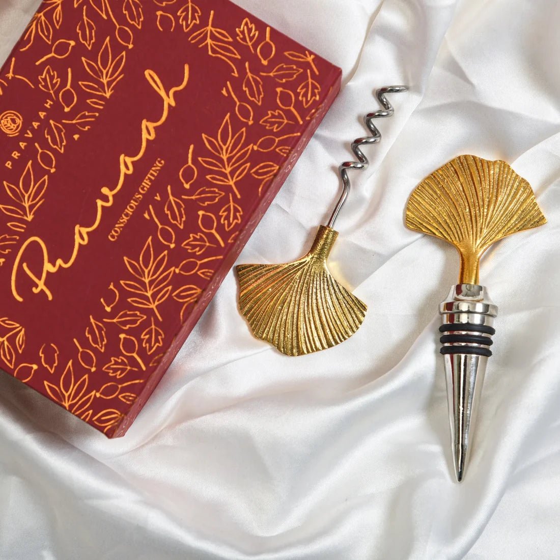 Seep Wine Opener | Made in Solid Brass – Kitchen Tools by Pravaah India available on Brown Living™. . SKU: PRA23HD017L. Img 2.