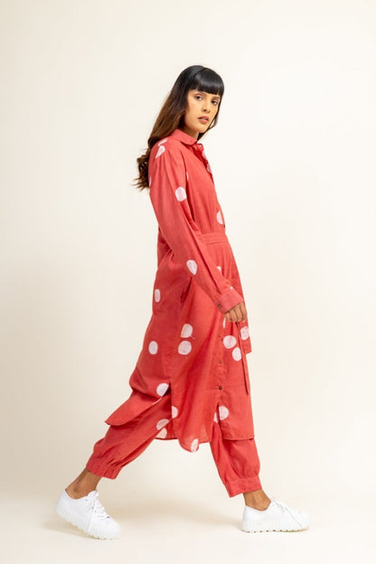 Sehela Coral Upcycled Cotton Tunic | Verified Sustainable by Brown Living™