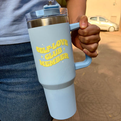 Self Love Club Member Tumbler | Reusable Insulated Drinkware – Bottles & Sippers on Brown Living™. SKU: MS-DRK-0023. Img 3.