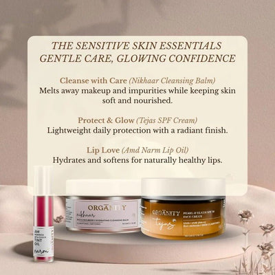 Sensitive Skin Essentials Combo – Nikhaar, Tejas & Narm AM – Skin Care on Brown Living™. SKU: ORG - SSK - ESS - 01. Img 4.