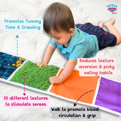 Sensory Feel And Explore Mats for 0 - 2 Year Old | 10 Textures | Verified Sustainable by Brown Living™