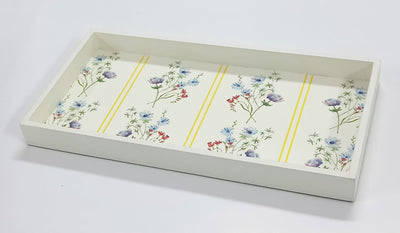 Serene Bloom Tray Decorative Floral Serving Tray – Trays & Platters on Brown Living™. SKU: STSML_Medium_. Img 6.