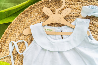 Serene Blue Top for Babies | Soft & Breathable Summer Wear – Kids Tops on Brown Living™. SKU: ARN0011_0-3. Img 2.