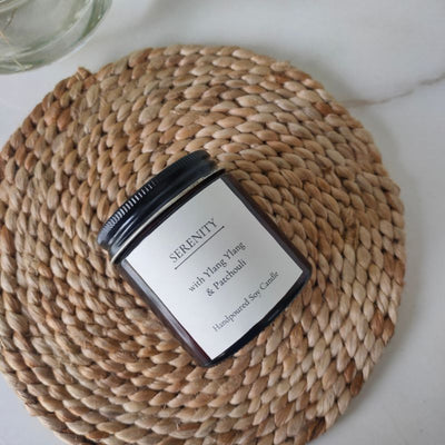 Serenity Scented Soy Wax Candle – Natural & Long - Lasting – Candles & Fragrances on Brown Living™. SKU: BGSC000005. Img 2.