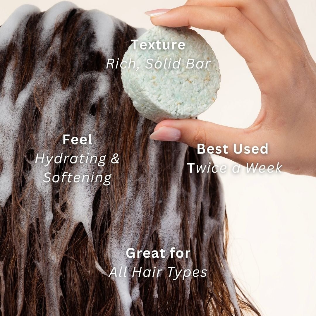 Serenity Solid Shampoo Bar with Herbal Calmness – 55g – Hair Shampoo by Kaura available on Brown Living™. . SKU: KI380. Img 4.