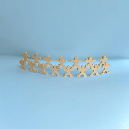 Set Of 15 Stacking Neem Wooden Acrobat Men For Toddlers – Wooden Toys on Brown Living™. SKU: STK_ACRO15. Img 2.