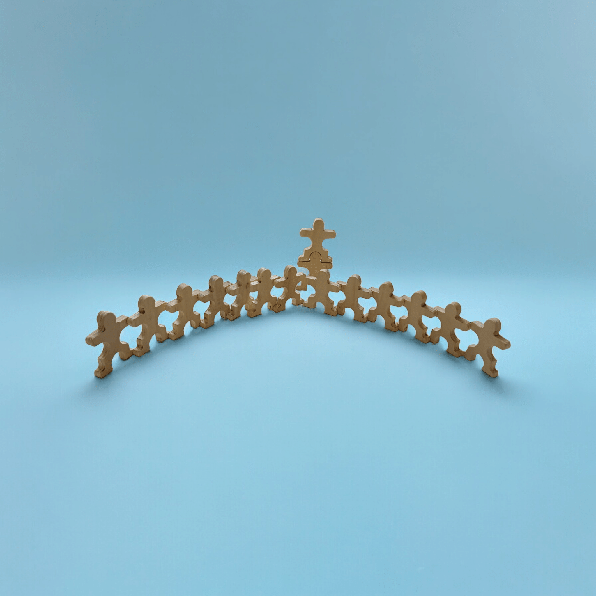 Set Of 15 Stacking Neem Wooden Acrobat Men For Toddlers – Wooden Toys on Brown Living™. SKU: STK_ACRO15. Img 7.