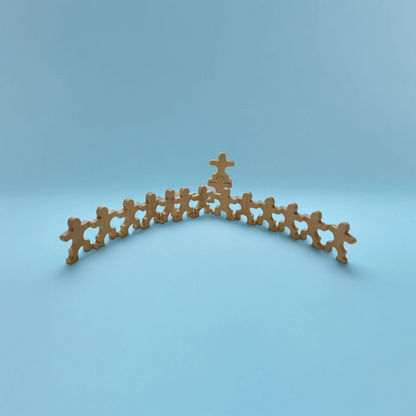 Set Of 15 Stacking Neem Wooden Acrobat Men For Toddlers – Wooden Toys on Brown Living™. SKU: STK_ACRO15. Img 7.