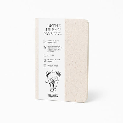 Set of 2 - Elephant Poop Paper Cover A5 & A6 Notebook with FSC Paper – Notebooks & Notepads by The Urban Nordic available on Brown Living™. . SKU: BREPSETA5PBA6SBRDFSC - 1 - . Img 7.