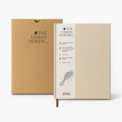 Set of 2 - Lemongrass Cover A5 & A6 Diary Pack with FSC Certified Paper – Notebooks & Notepads by The Urban Nordic available on Brown Living™. . SKU: NTLGSETA5HCA6SBRDFSC - 1 - . Img 5.
