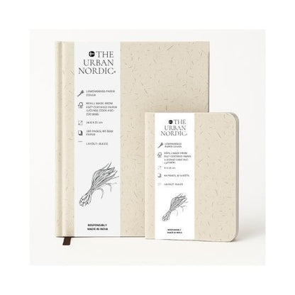 Set of 2 - Lemongrass Cover A5 & A6 Diary Pack with FSC Certified Paper – Notebooks & Notepads by The Urban Nordic available on Brown Living™. . SKU: NTLGSETA5HCA6SBRDFSC - 1 - . Img 1.