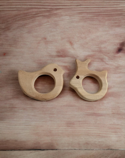 Set Of 2 Soothing Neem Wooden Teethers – Dove & Rabbit Shapes – Baby Teethers & Soothers on Brown Living™. SKU: T_DV-RBT. Img 6.