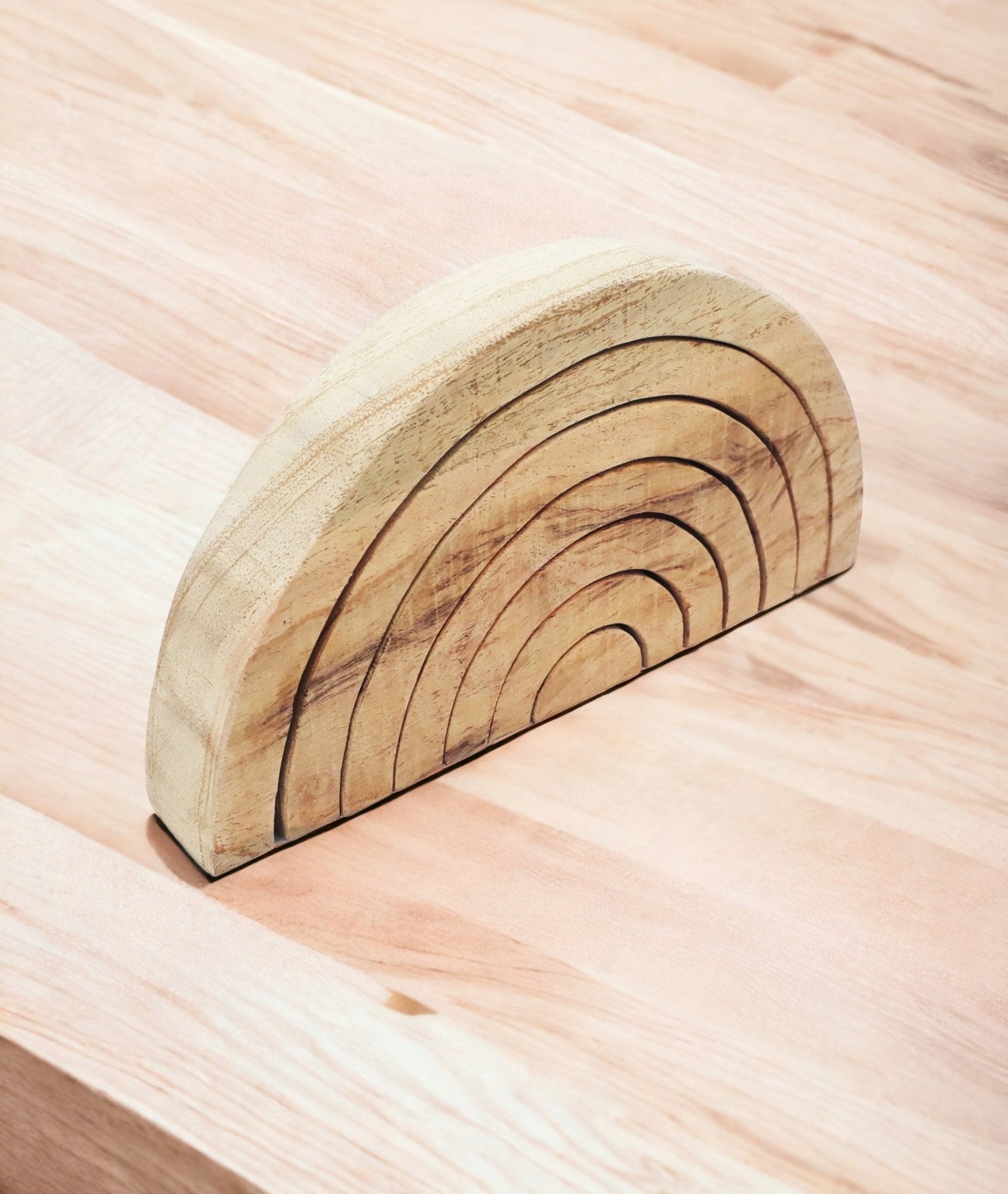 Set Of 7 Bows Neem Wooden Stacking Rainbow For Creative Minds – Wooden Toys on Brown Living™. SKU: STK_RNBW. Img 1.