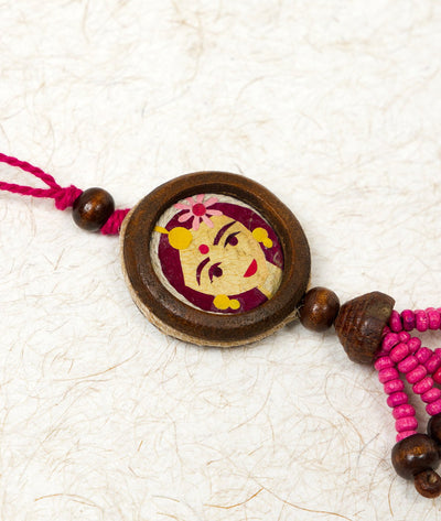 Shakti Lumba Rakhi | Handmade Designer Rakhi for Bhabhi – Rakhi on Brown Living™. SKU: GUL-04. Img 2.