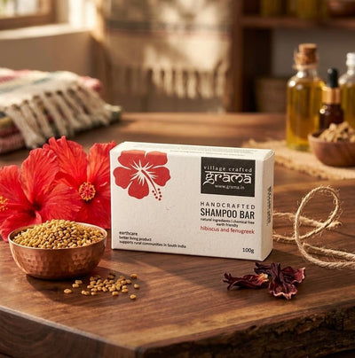 Shampoo Bar, Hibiscus and Fenugreek, Pack of 2 & 3 (Hot Process ) – Hair Shampoo Bar on Brown Living™. SKU: hibiscus2. Img 6.