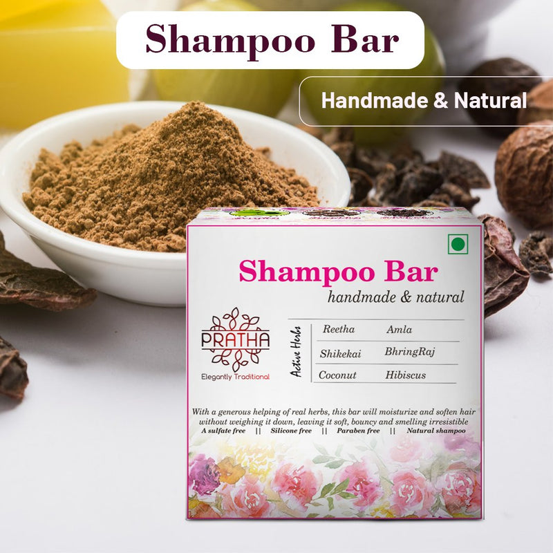 Shampoo Bar | Pack of 2 | Shikakai, Reetha, Amala, Bhrujngaraj, Coconut Milk, Hibiscus | Verified Sustainable by Brown Living™