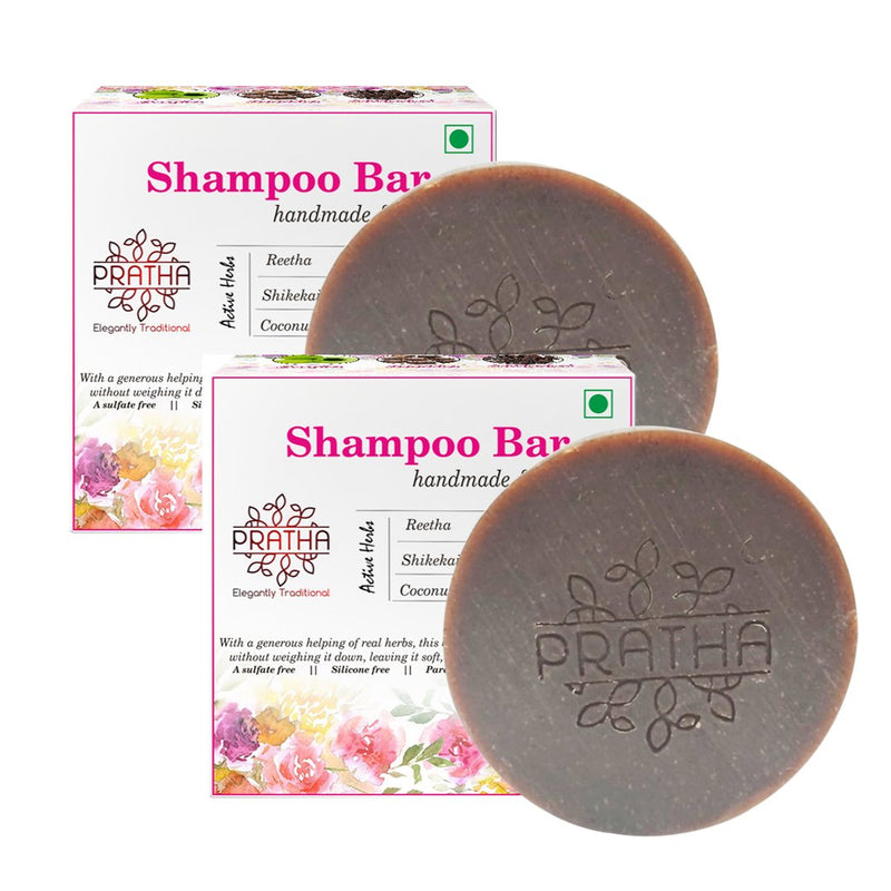 Shampoo Bar | Pack of 2 | Shikakai, Reetha, Amala, Bhrujngaraj, Coconut Milk, Hibiscus | Verified Sustainable by Brown Living™