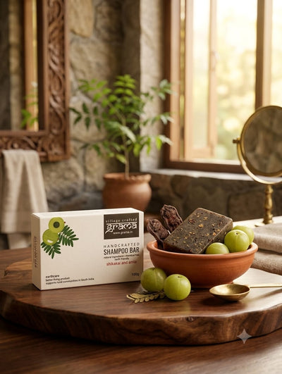 Shampoo Bar - Shikkaki and Amla, Pack of 2 & 3 (Hot Process) – Hair Shampoo Bar on Brown Living™. SKU: shikakaiamla2. Img 5.