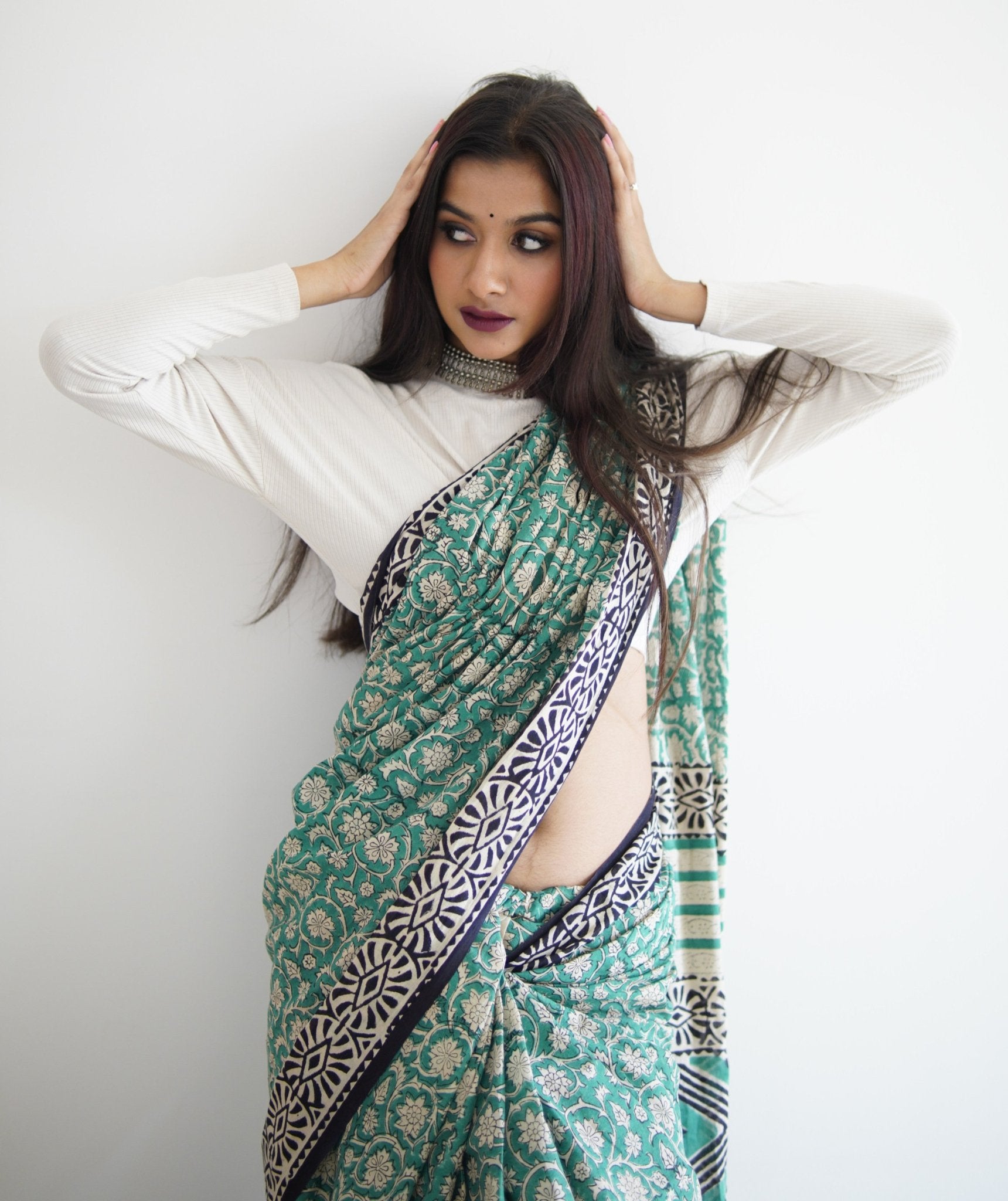 Shandhya Mulmul Cotton Saree | Verified Sustainable by Brown Living™