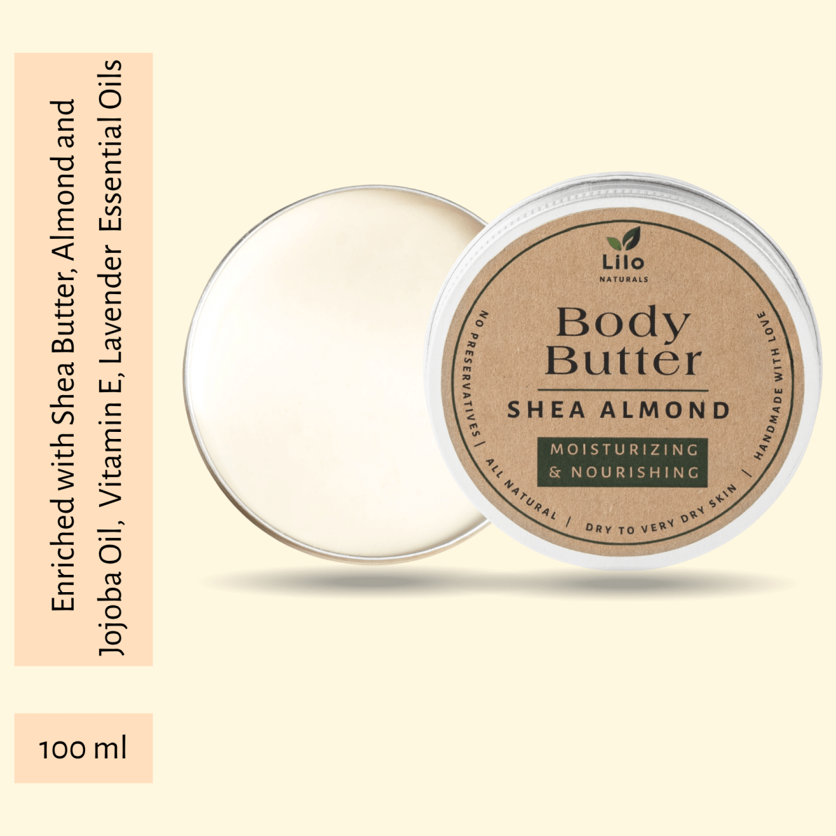 Shea Almond Whipped Body Butter – Body Butter by Lilo Naturals available on Brown Living™. Pack Of 1 . SKU: SKC001. Img 3.