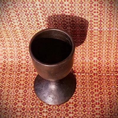 Sherry - Longpi Black Pottery Wine Glass – Bar Glassware by Terracotta by Sachii available on Brown Living™. . SKU: SACHII002. Img 1.