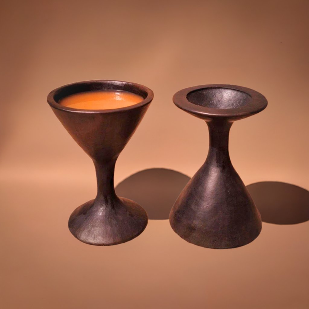 Sherry - Longpi Black Pottery Wine Glass | Verified Sustainable by Brown Living™