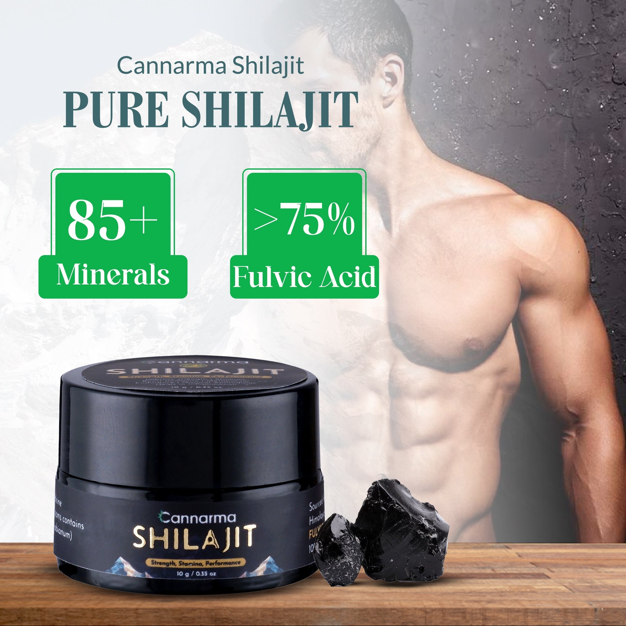 Shilajit | Pure Himalayan Resin for Strength & Wellness – Health & Energy Drinks on Brown Living™. SKU: INCLSR. Img 3.