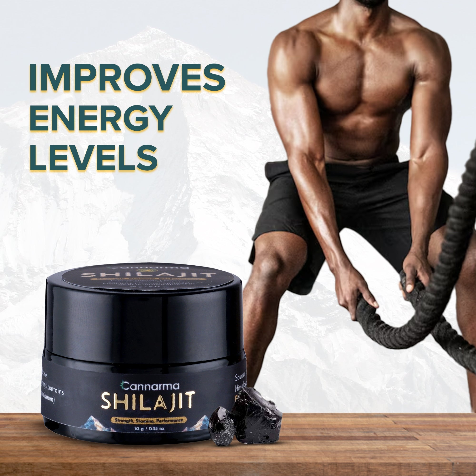 Shilajit | Pure Himalayan Resin for Strength & Wellness – Health & Energy Drinks on Brown Living™. SKU: INCLSR. Img 4.