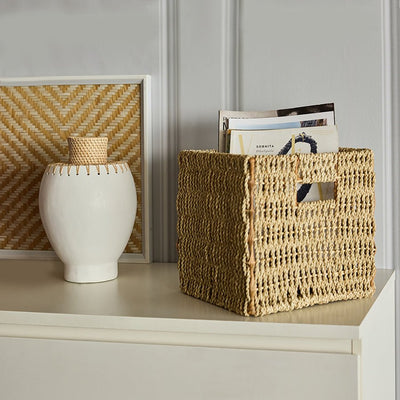 Shillong Basket – Handmade, Eco - Friendly Storage & Home Decor – Home Decor on Brown Living™. SKU: ShillongBasketLarge. Img 2.