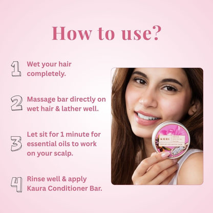 Shine Shampoo Bar for Lustrous, Shiny, Healthy Hair | 55g – Hair Shampoo by Kaura available on Brown Living™. . SKU: KI381. Img 5.