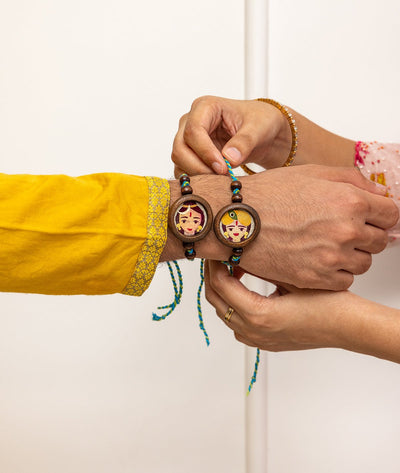Shiv Rakhi | Handmade Mahadev Rakhi for Raksha Bandhan Celebration – Rakhi on Brown Living™. SKU: GUL-03. Img 3.