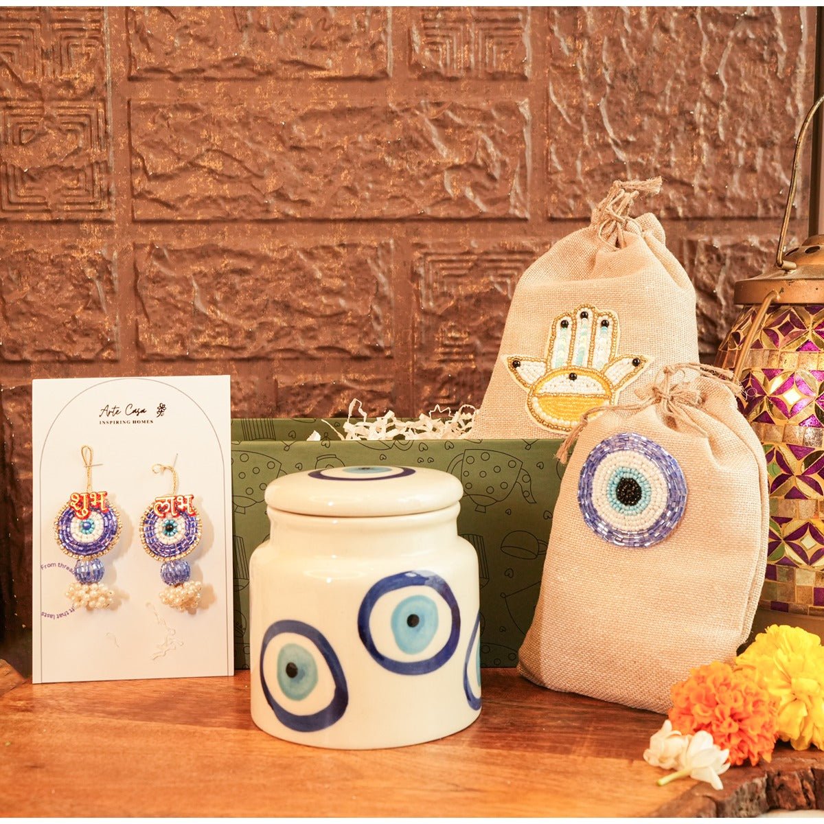 Shubh Nazar Box – Diwali Evil Eye Protection Gift – Gift Hampers on Brown Living™. SKU: GB - 418. Img 2.