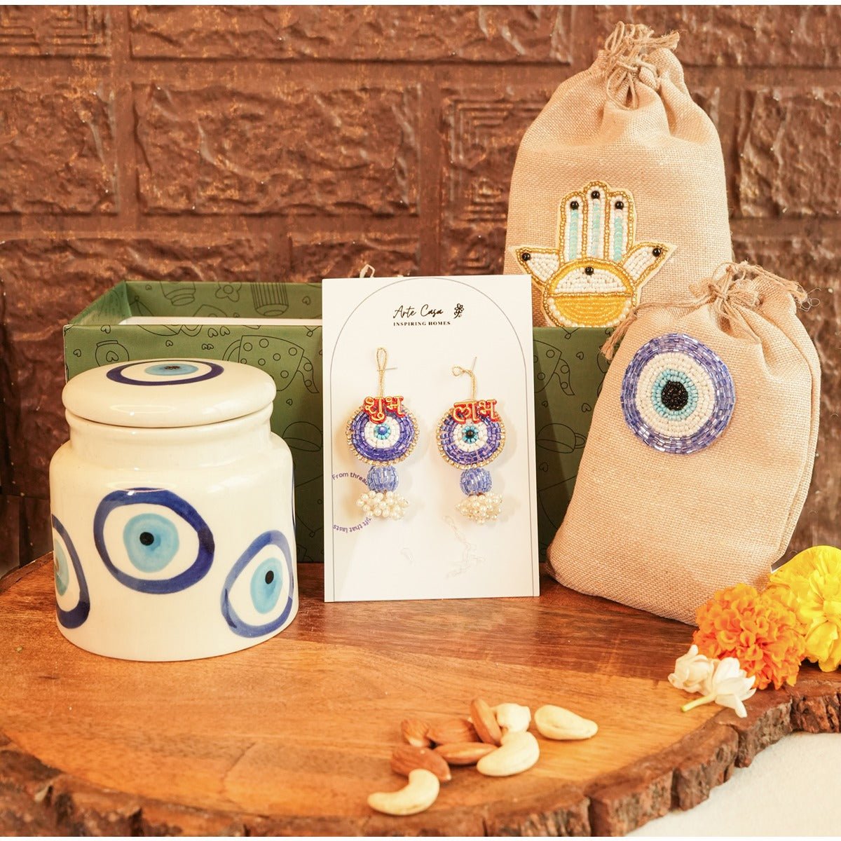 Shubh Nazar Box – Diwali Evil Eye Protection Gift – Gift Hampers on Brown Living™. SKU: GB - 418. Img 3.