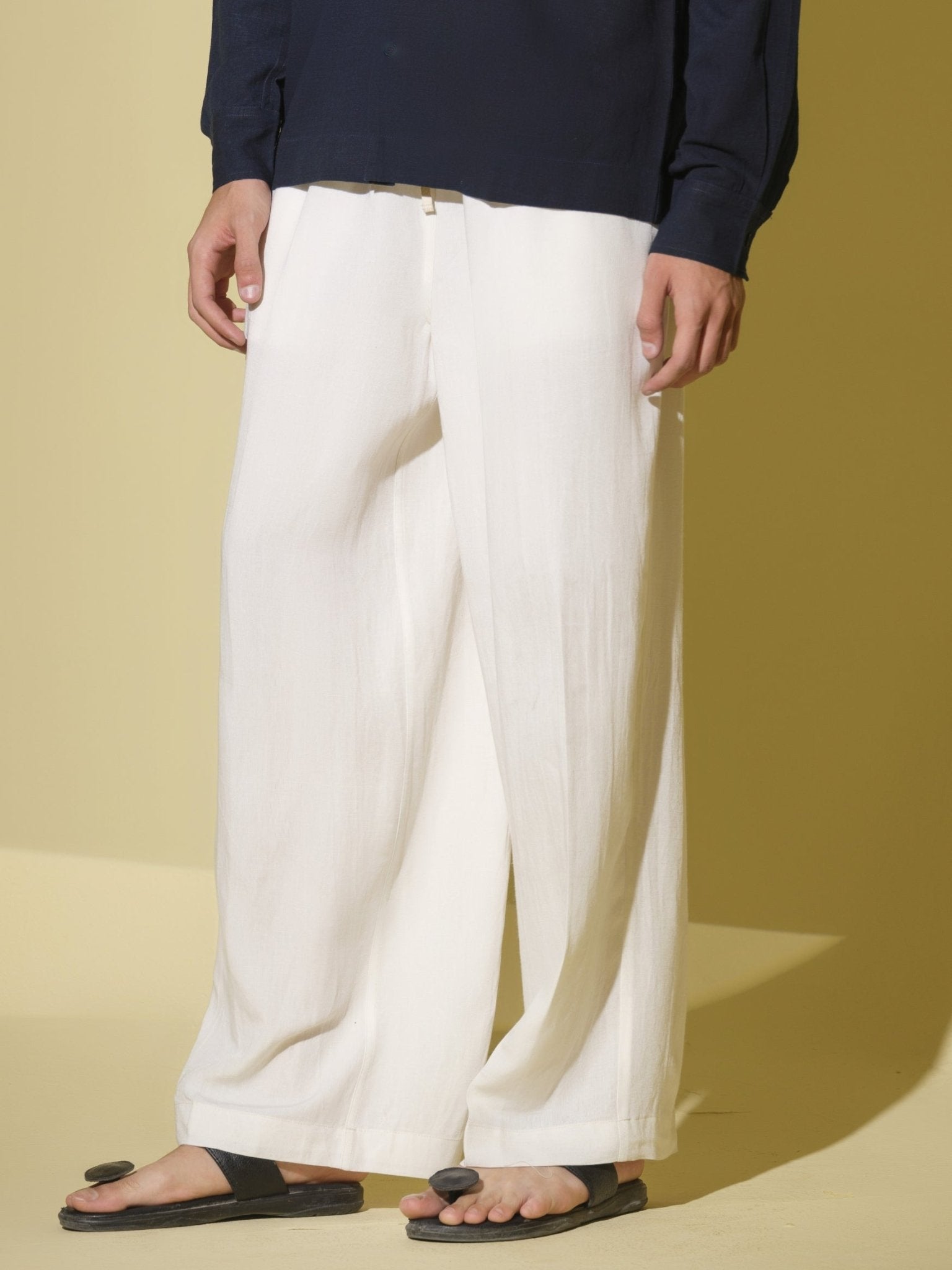 Shuddhavasa - Bamboo Linen Pant – Mens Pants by Vasudhaa Vastrram available on Brown Living™. S . SKU: VDYPT6S001M5005. Img 2.