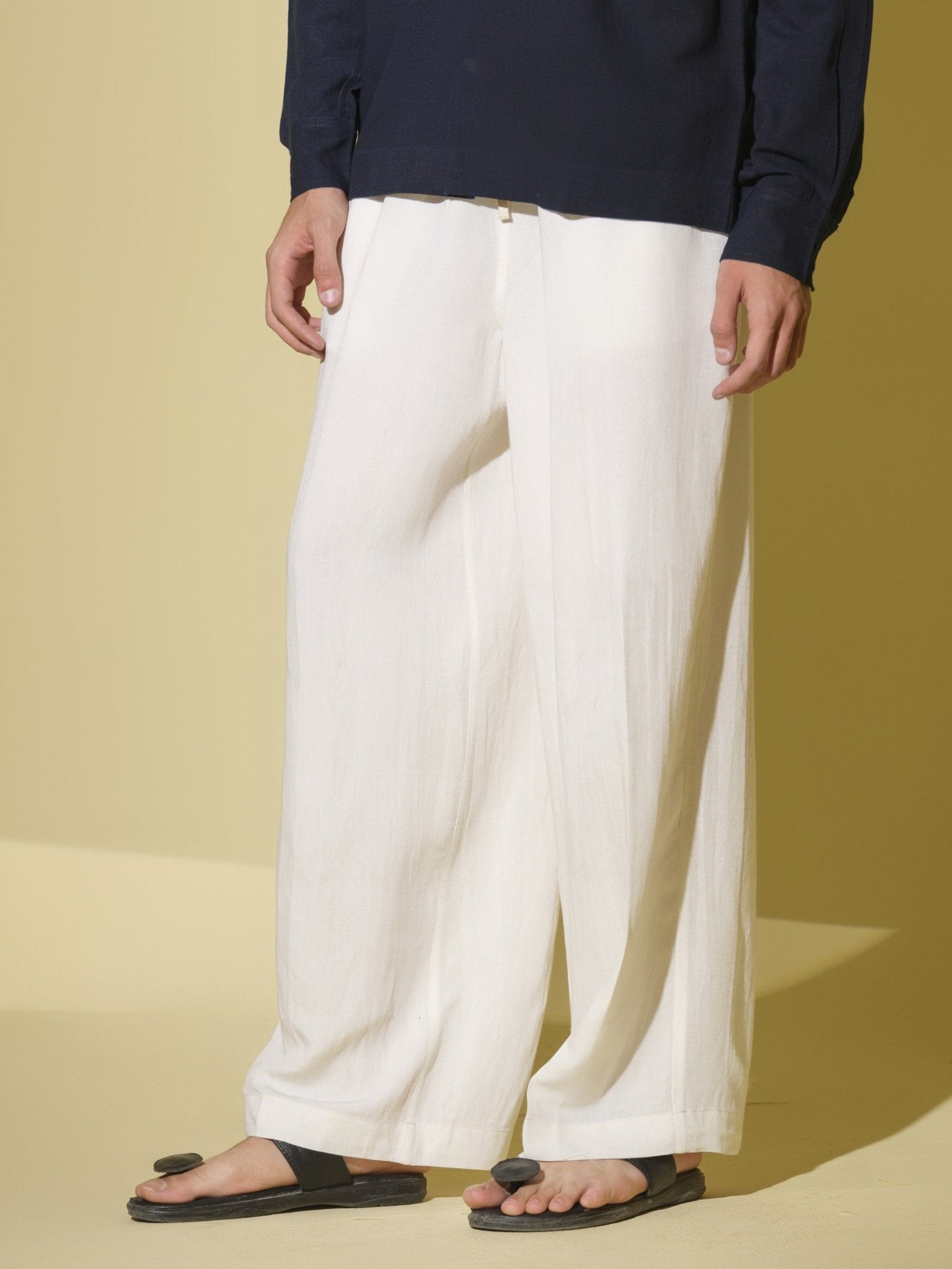 Shuddhavasa - Bamboo Linen Pant – Mens Pants by Vasudhaa Vastrram available on Brown Living™. S . SKU: VDYPT6S001M5005. Img 3.